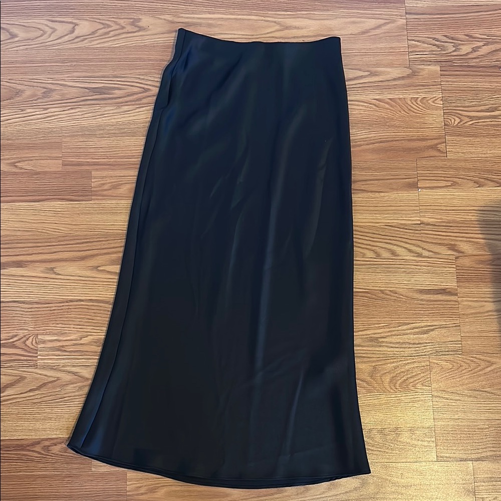 Zara satin black maxi skirt NWT